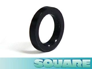 [SGE-110BK] アルミカラーφ6×4×1.0t ブラック (6個入)