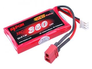 [LB19219]KP K6 7.4V360mAh 35C (KT360/35-2S)