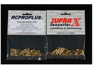 [RCP-RCA4812SPCP10]4mmコネクターセット(オスメス各10個)