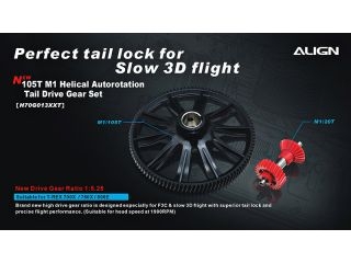 [H70G013XXW]105T M1 Helical Autorotation Tail Drive Gear Set
