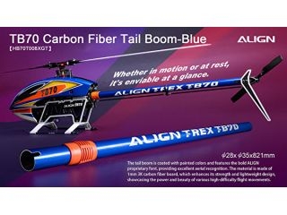 [HB70T008XGW]TB70 Carbon Fiber Tail Boom - Blue