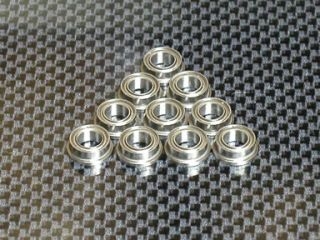 [ky063]ABEC7 ボールベアリング（3/16 x 5/16フランジ付き）１０ヶ 