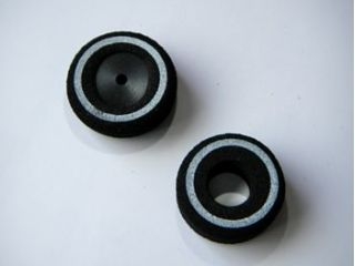 [T01227]カラーライトスポンジタイヤ 黒 25㎜ (LS-25B)